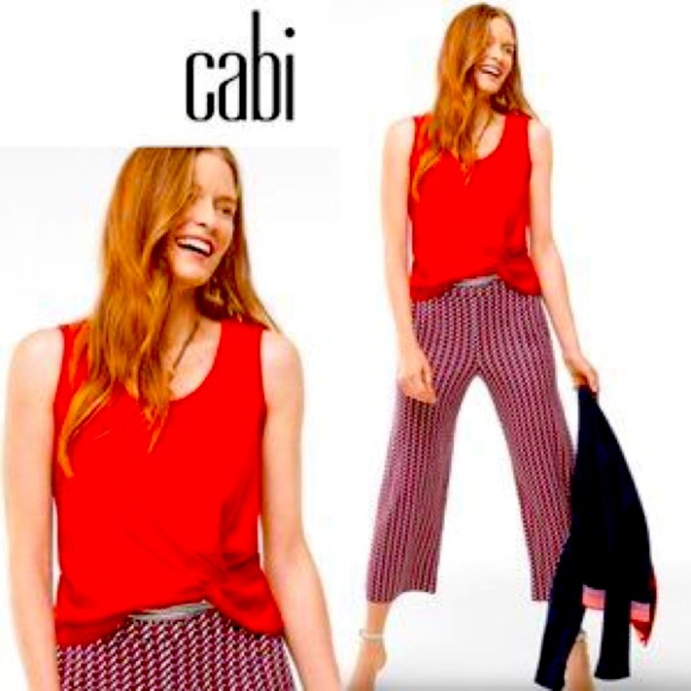 Cabi Knotty Tank in Red, Size Small